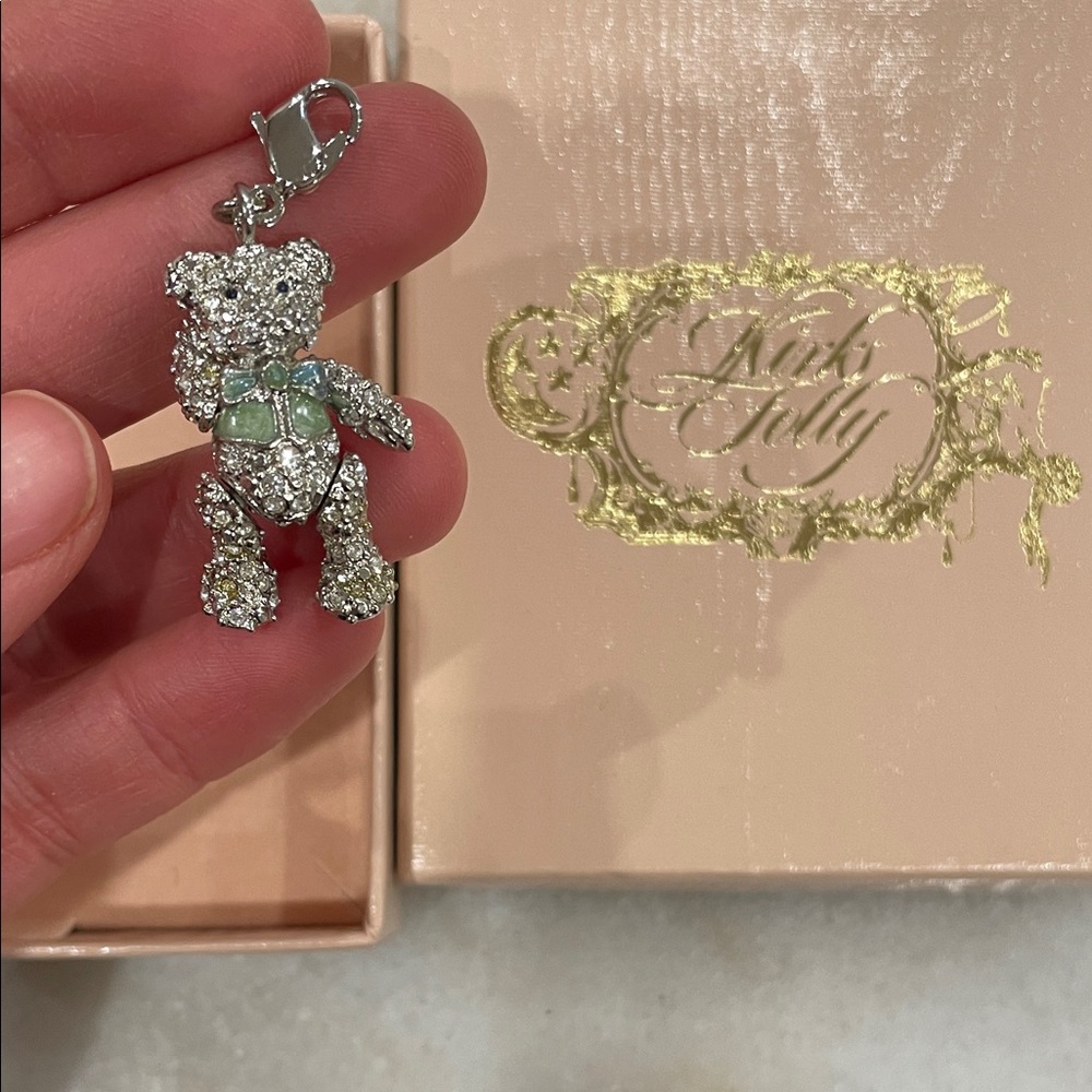 Kirks Folly Teddy Bear Charm Silverstone